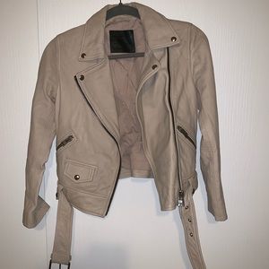 All Saints Leather Bike Jacket US4